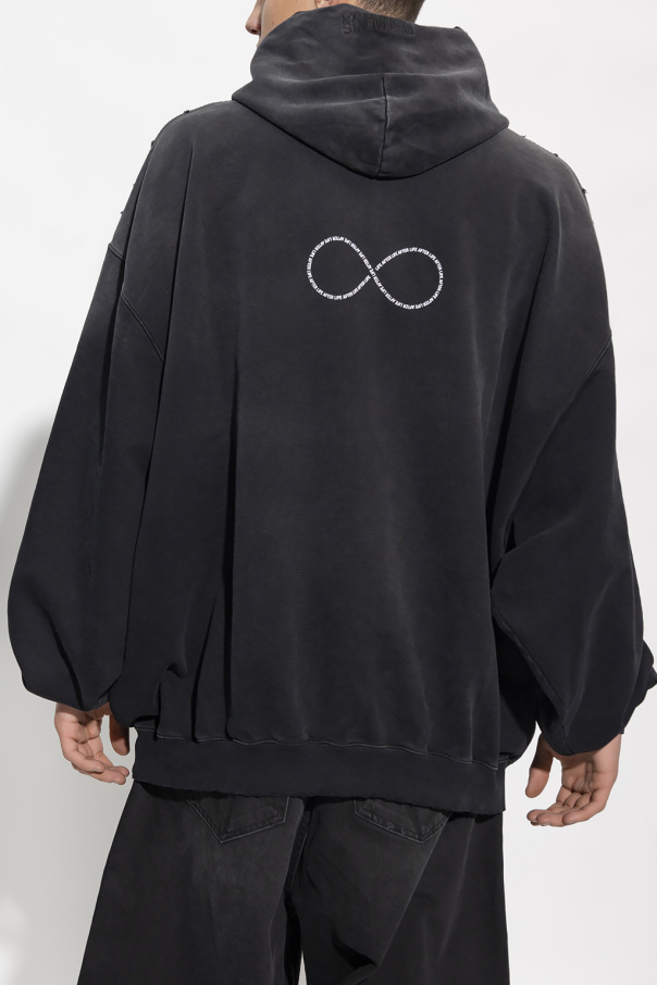 VETEMENTS｜HOODIES/SWEATS (UE63HD340B Black) VETEMENTS Hoodie S Cotton Black Plain UE63HD460B ALL INSIDE